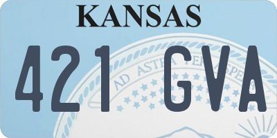 KS license plate 421GVA