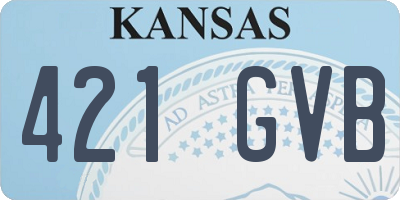 KS license plate 421GVB
