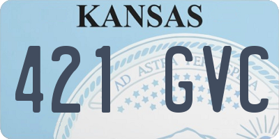 KS license plate 421GVC