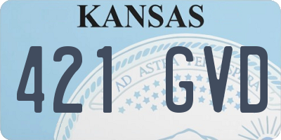 KS license plate 421GVD