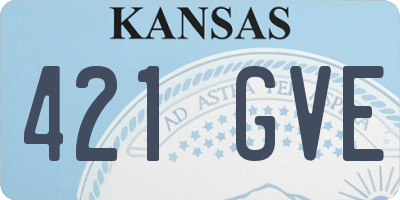 KS license plate 421GVE