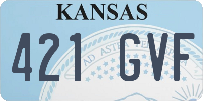 KS license plate 421GVF