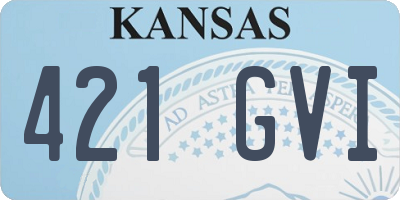 KS license plate 421GVI