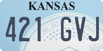 KS license plate 421GVJ
