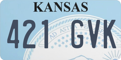 KS license plate 421GVK