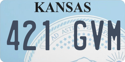 KS license plate 421GVM