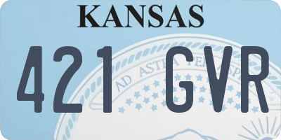 KS license plate 421GVR