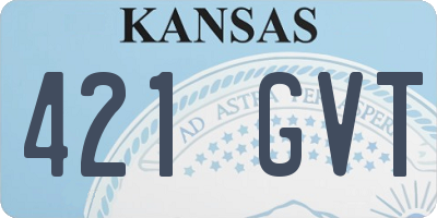 KS license plate 421GVT