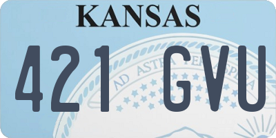 KS license plate 421GVU