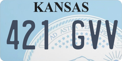 KS license plate 421GVV