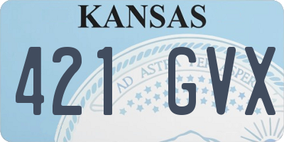 KS license plate 421GVX