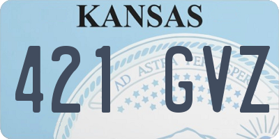 KS license plate 421GVZ