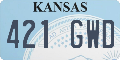 KS license plate 421GWD
