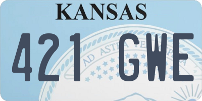 KS license plate 421GWE