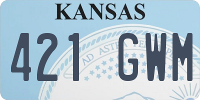 KS license plate 421GWM