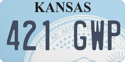 KS license plate 421GWP