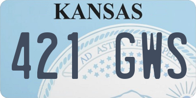 KS license plate 421GWS