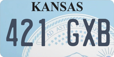 KS license plate 421GXB