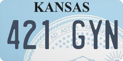 KS license plate 421GYN