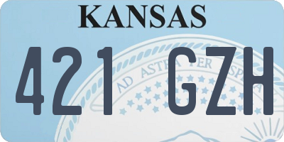 KS license plate 421GZH