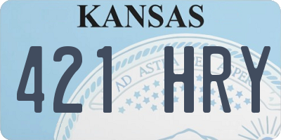 KS license plate 421HRY
