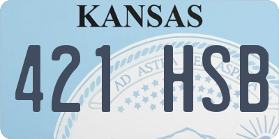 KS license plate 421HSB