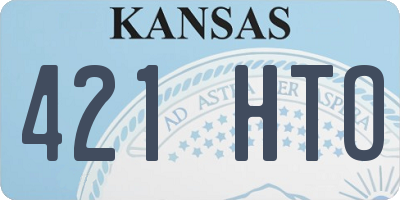 KS license plate 421HTO