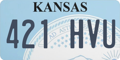 KS license plate 421HVU