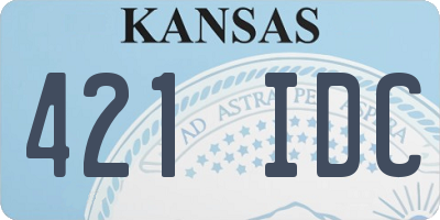 KS license plate 421IDC