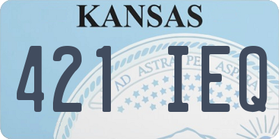 KS license plate 421IEQ