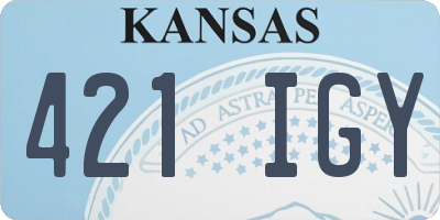 KS license plate 421IGY