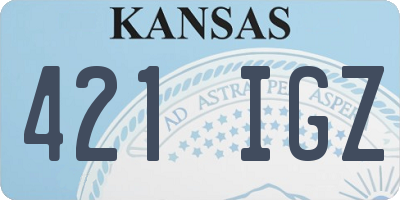 KS license plate 421IGZ