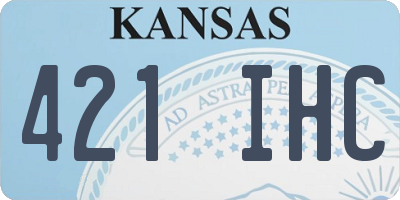 KS license plate 421IHC