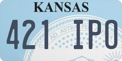 KS license plate 421IPO