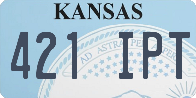 KS license plate 421IPT