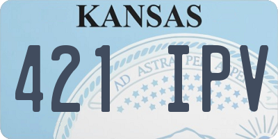 KS license plate 421IPV