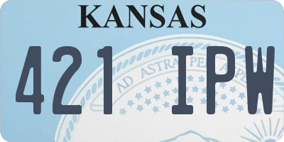 KS license plate 421IPW