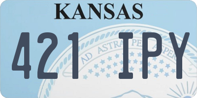 KS license plate 421IPY