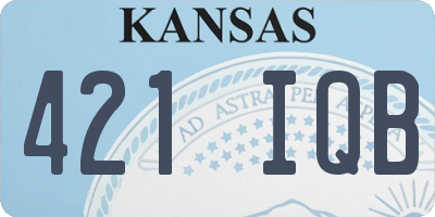 KS license plate 421IQB