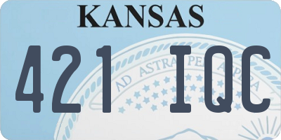 KS license plate 421IQC