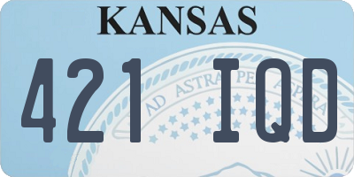 KS license plate 421IQD