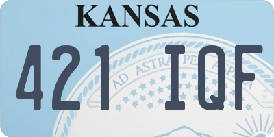 KS license plate 421IQF