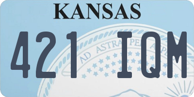 KS license plate 421IQM