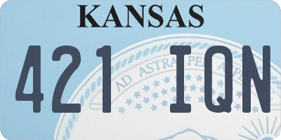 KS license plate 421IQN