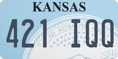 KS license plate 421IQQ