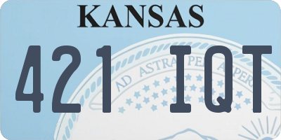 KS license plate 421IQT