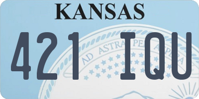KS license plate 421IQU