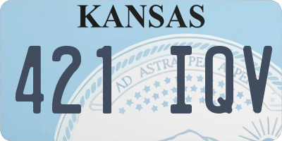 KS license plate 421IQV