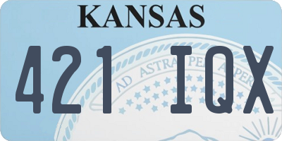 KS license plate 421IQX