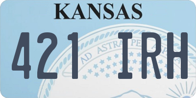 KS license plate 421IRH